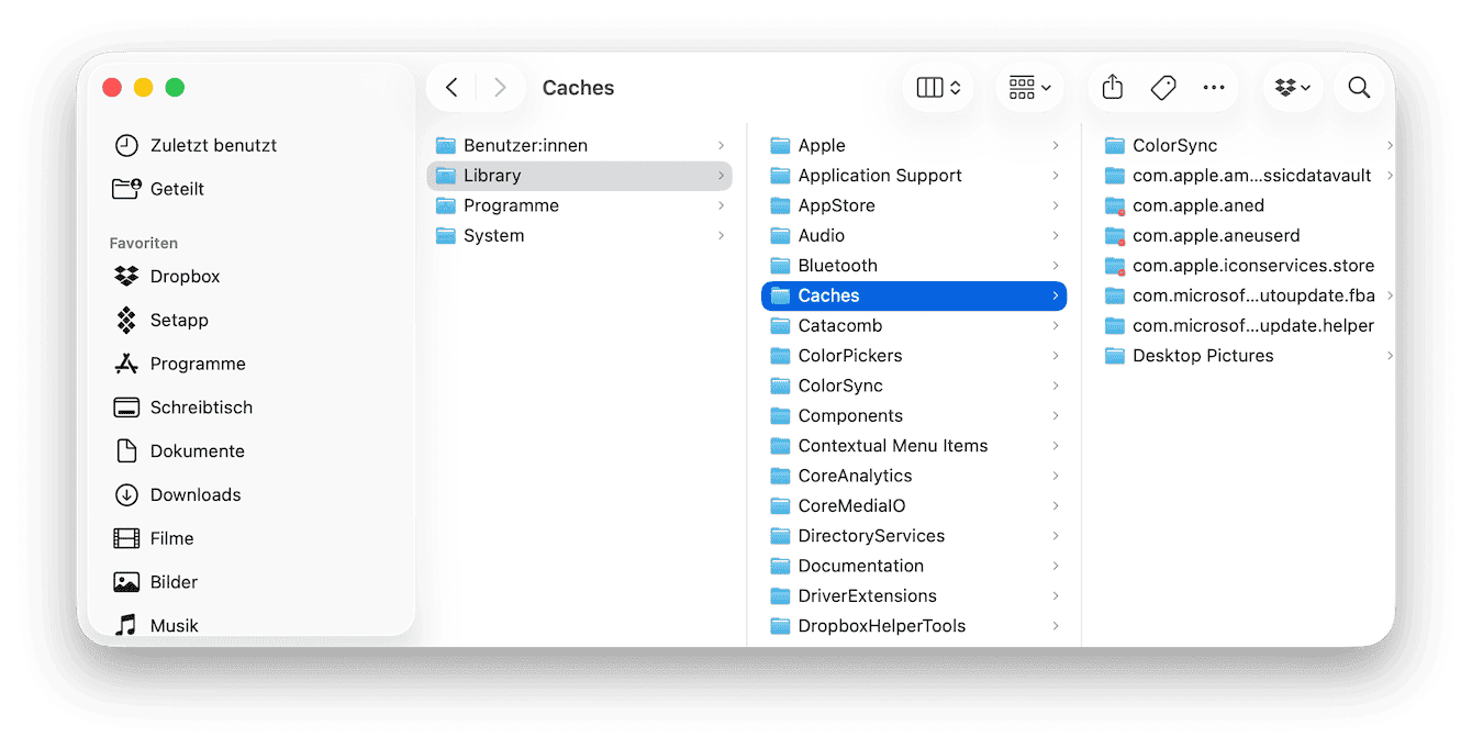 L&ouml;schen Sie Ihre Cache-Dateien