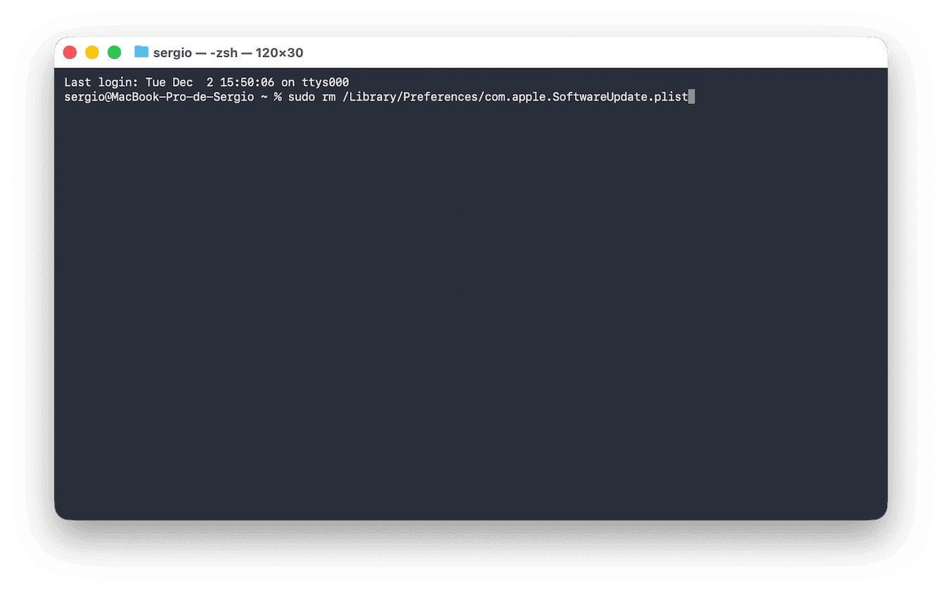 Setzen Sie die Einstellungen f&uuml;r Softwareupdates zur&uuml;ck