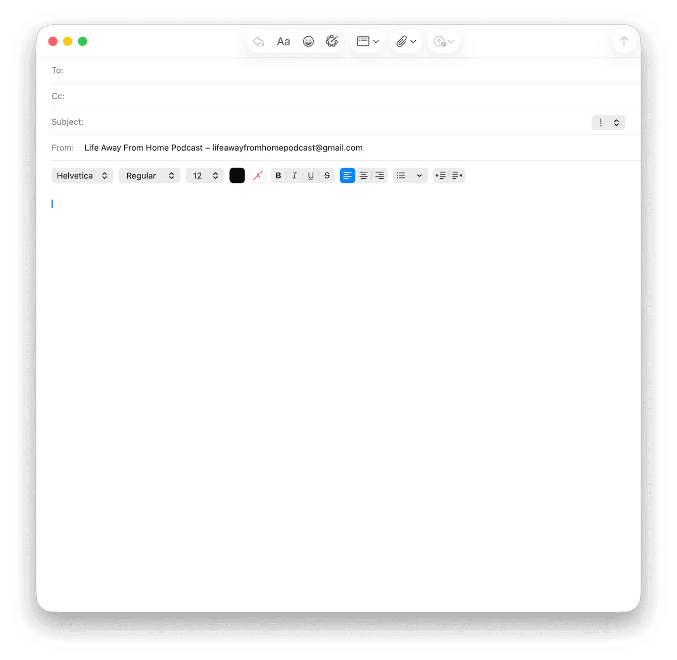 Drag files directly from Finder into email window