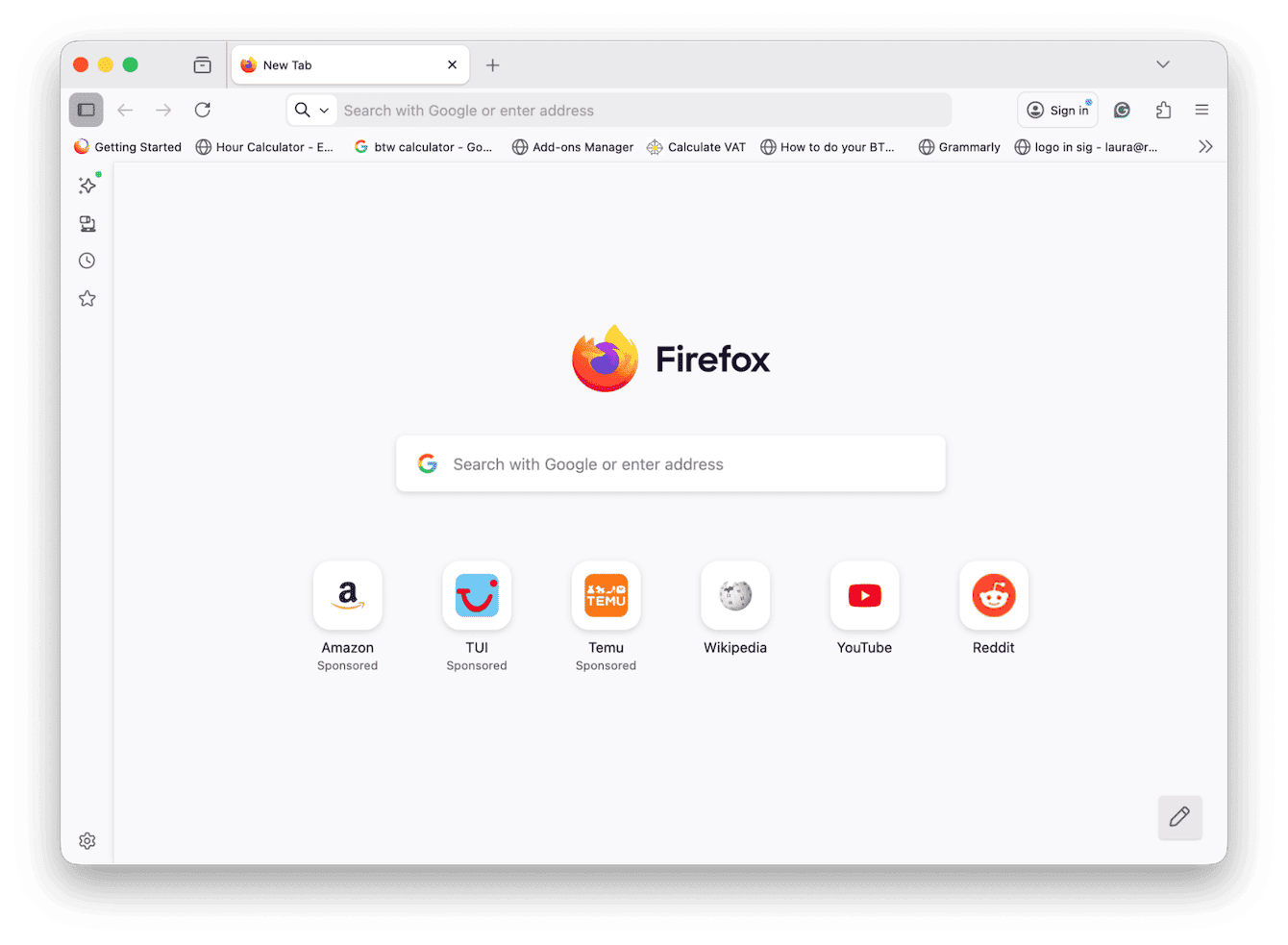 Firefox web browser
