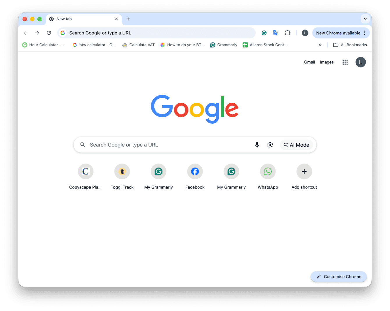 Chrome web browser