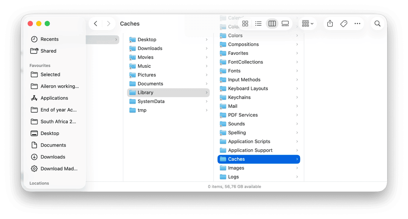 Delete the contents of those folders and empty your trash