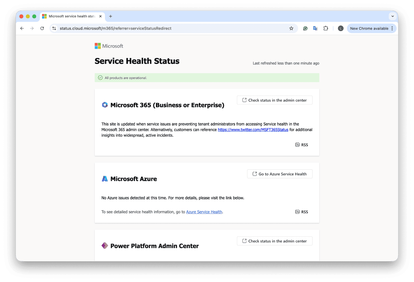  Microsoft server status