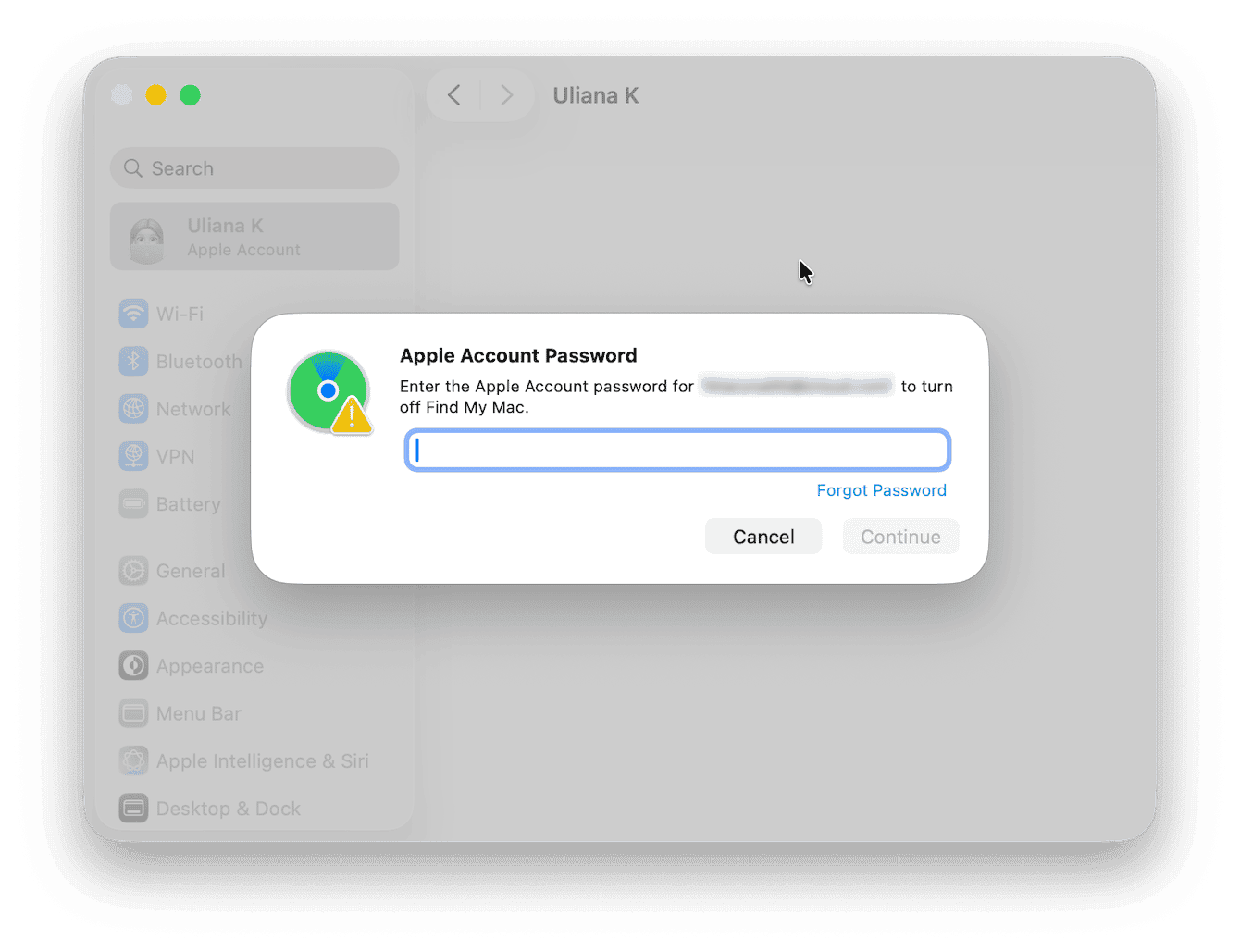Remove iCloud from a single device