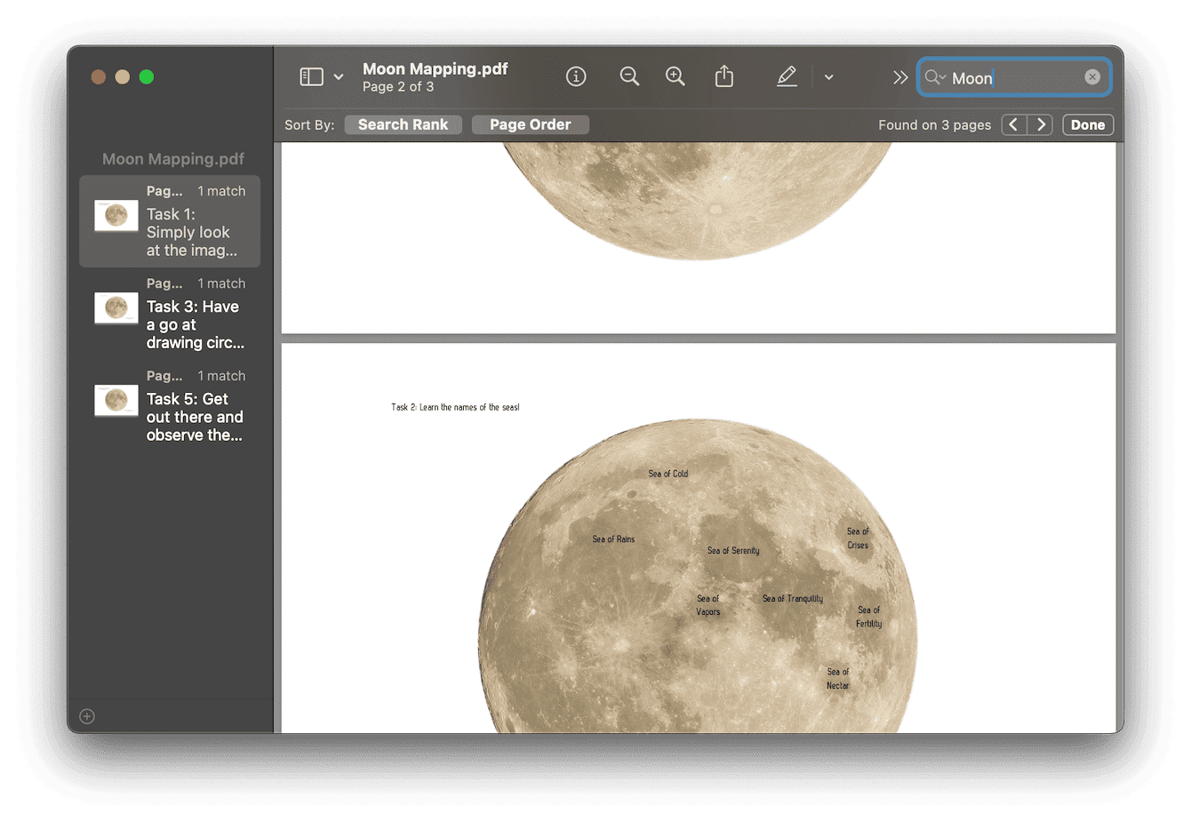 How to search on Mac in PDFs