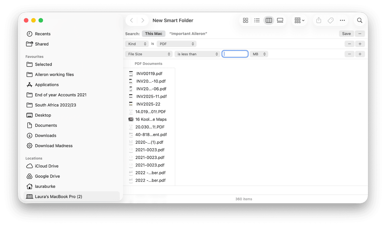 Create a Smart Folder