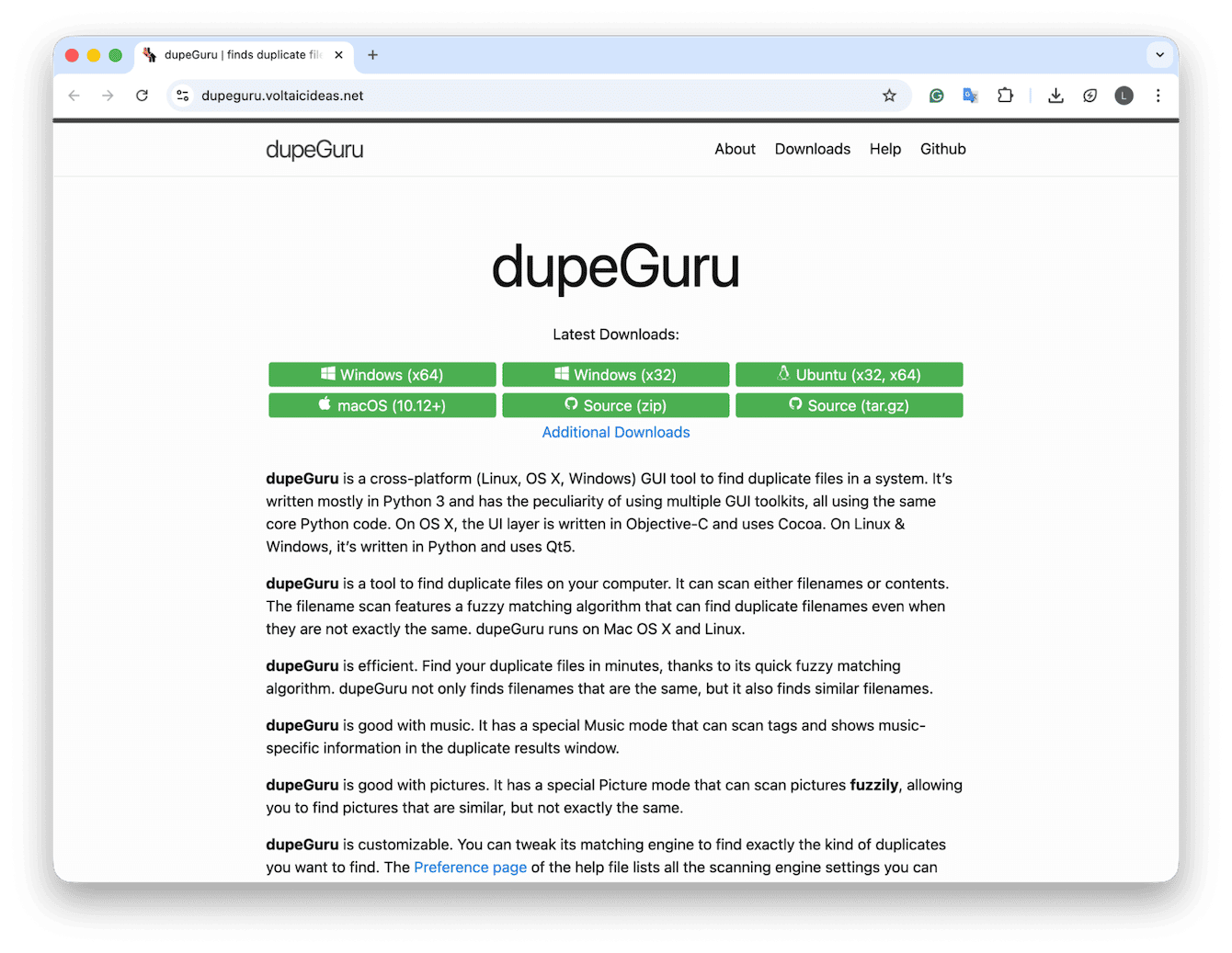 dupeGuru duplicate finder app