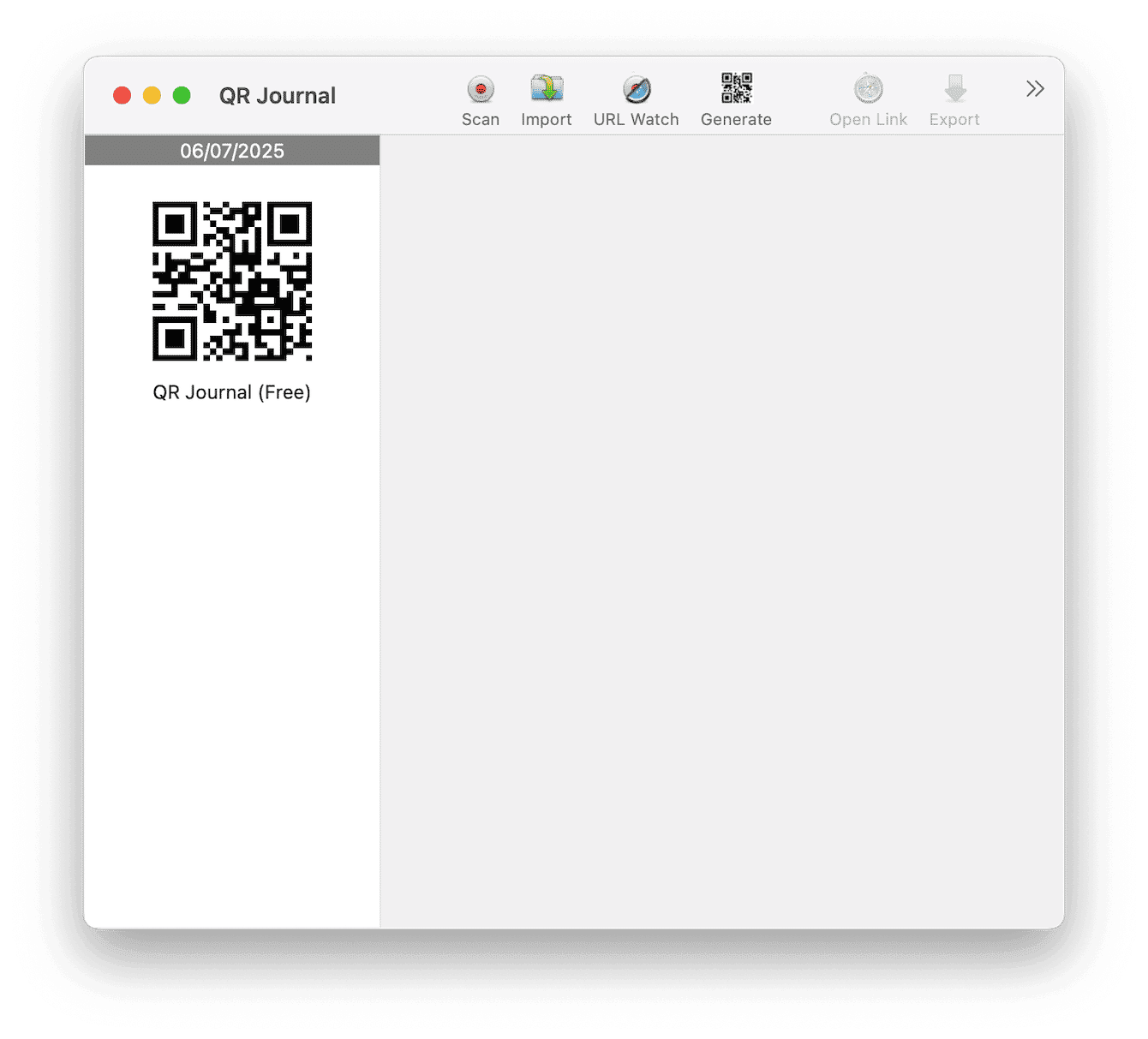 QR Journal app