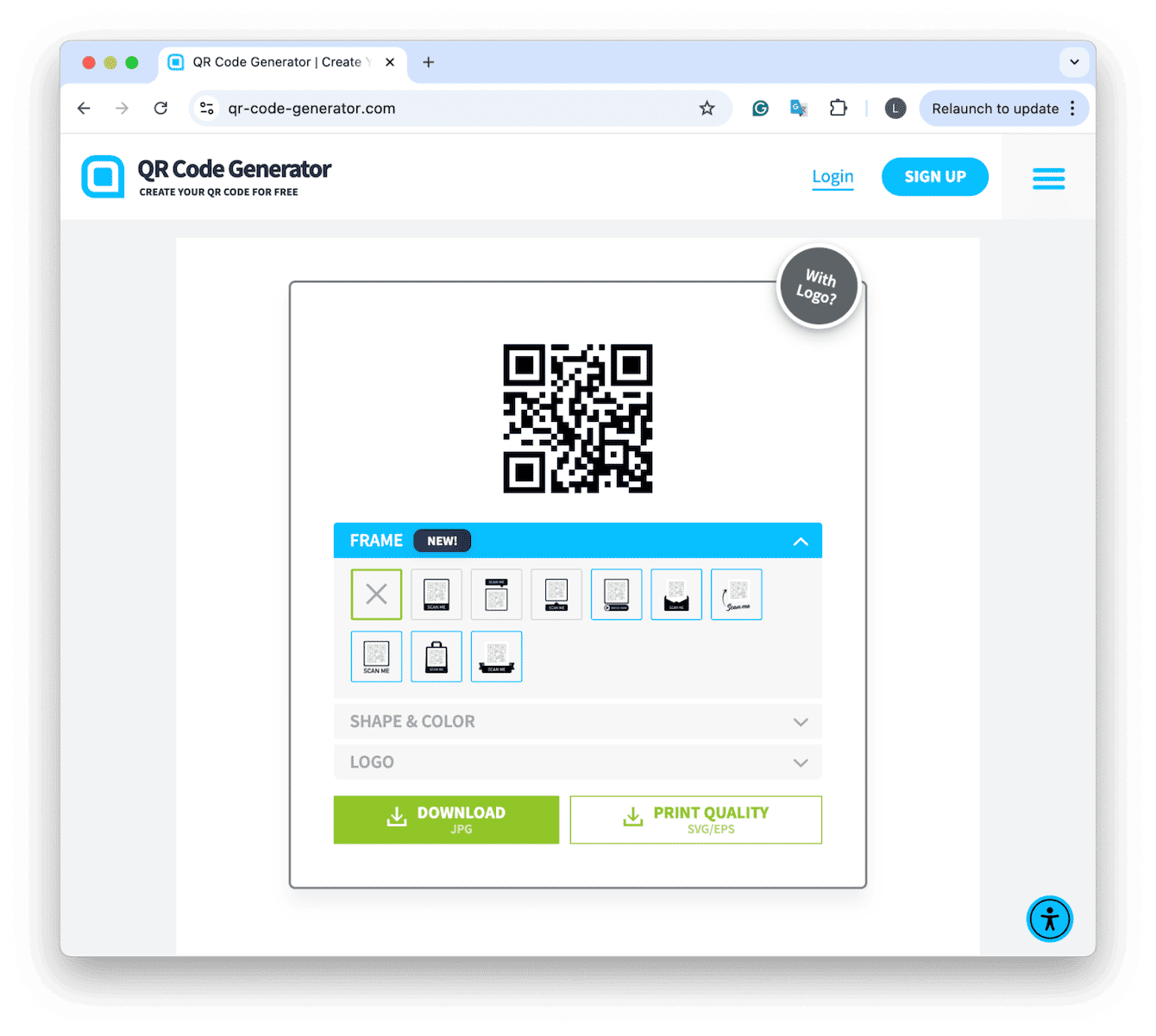 Use a free online QR code generator