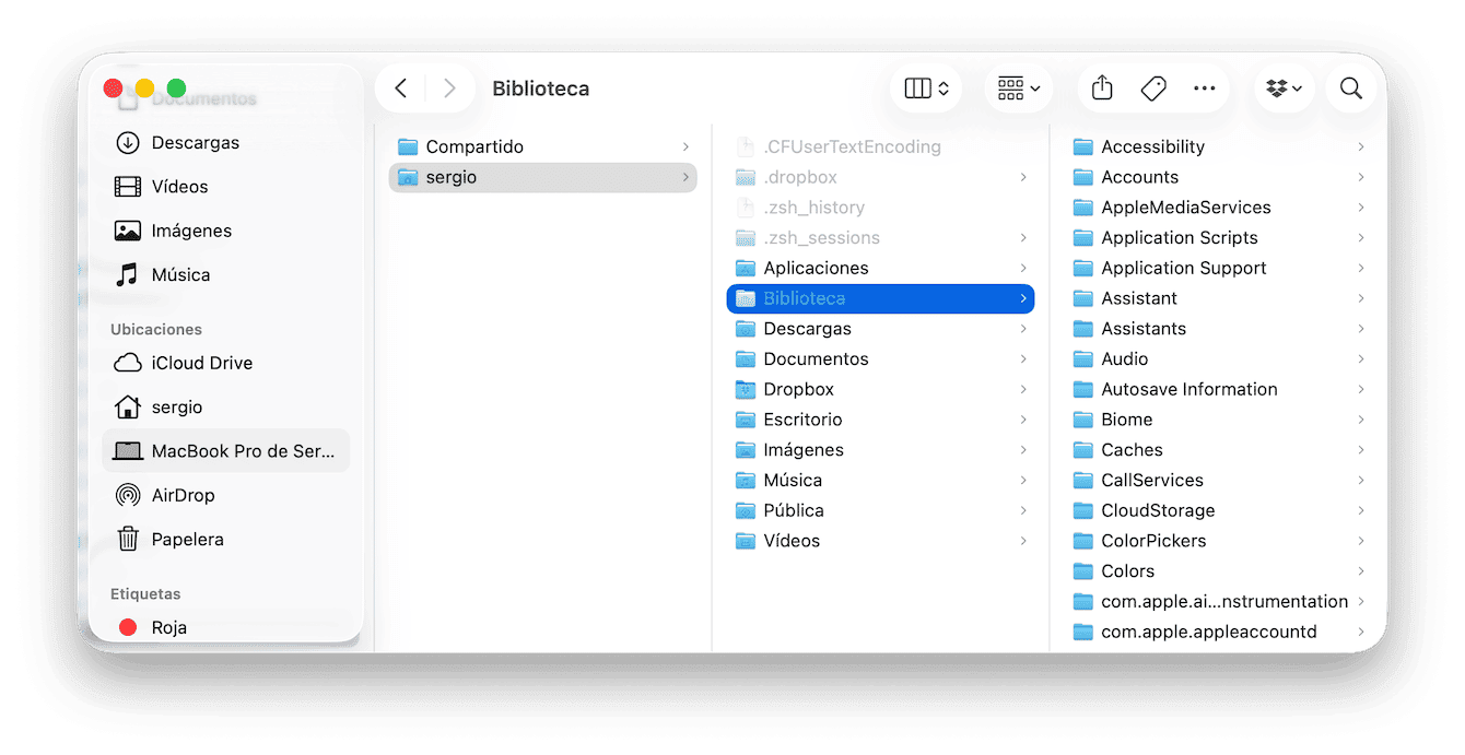 C&oacute;mo acceder a la biblioteca del Mac
