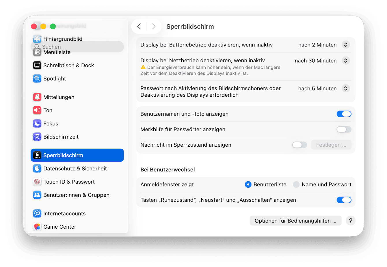 Konfigurieren Sie Ihre Einstellungen f&uuml;r den Ruhezustand korrekt
