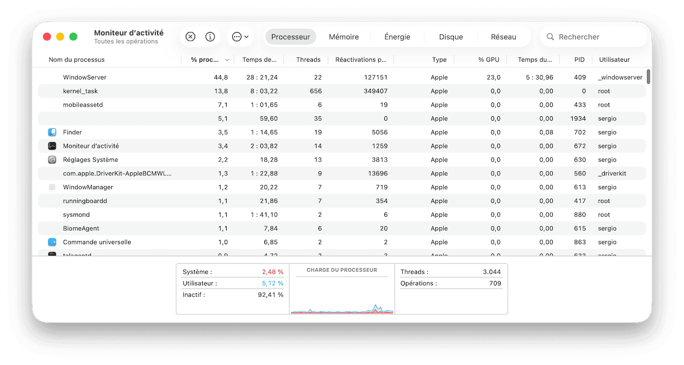 Quittez les logiciels en conflit