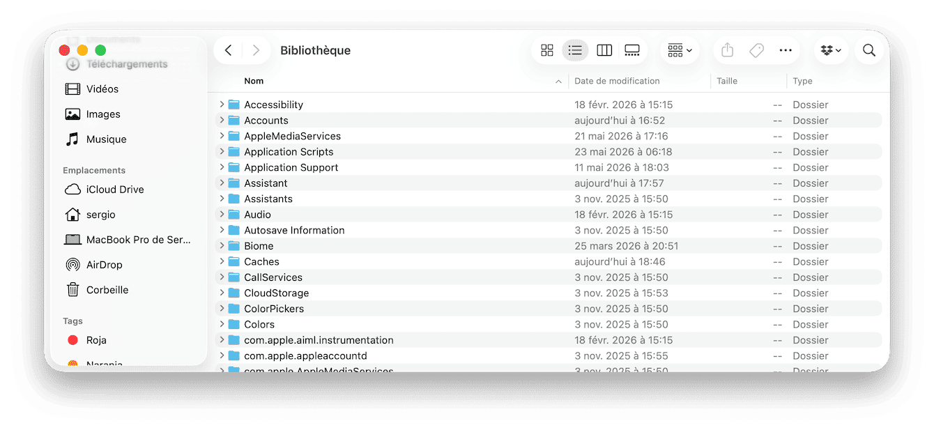 Comment faire en sorte que le dossier Biblioth&egrave;que soit toujours visible