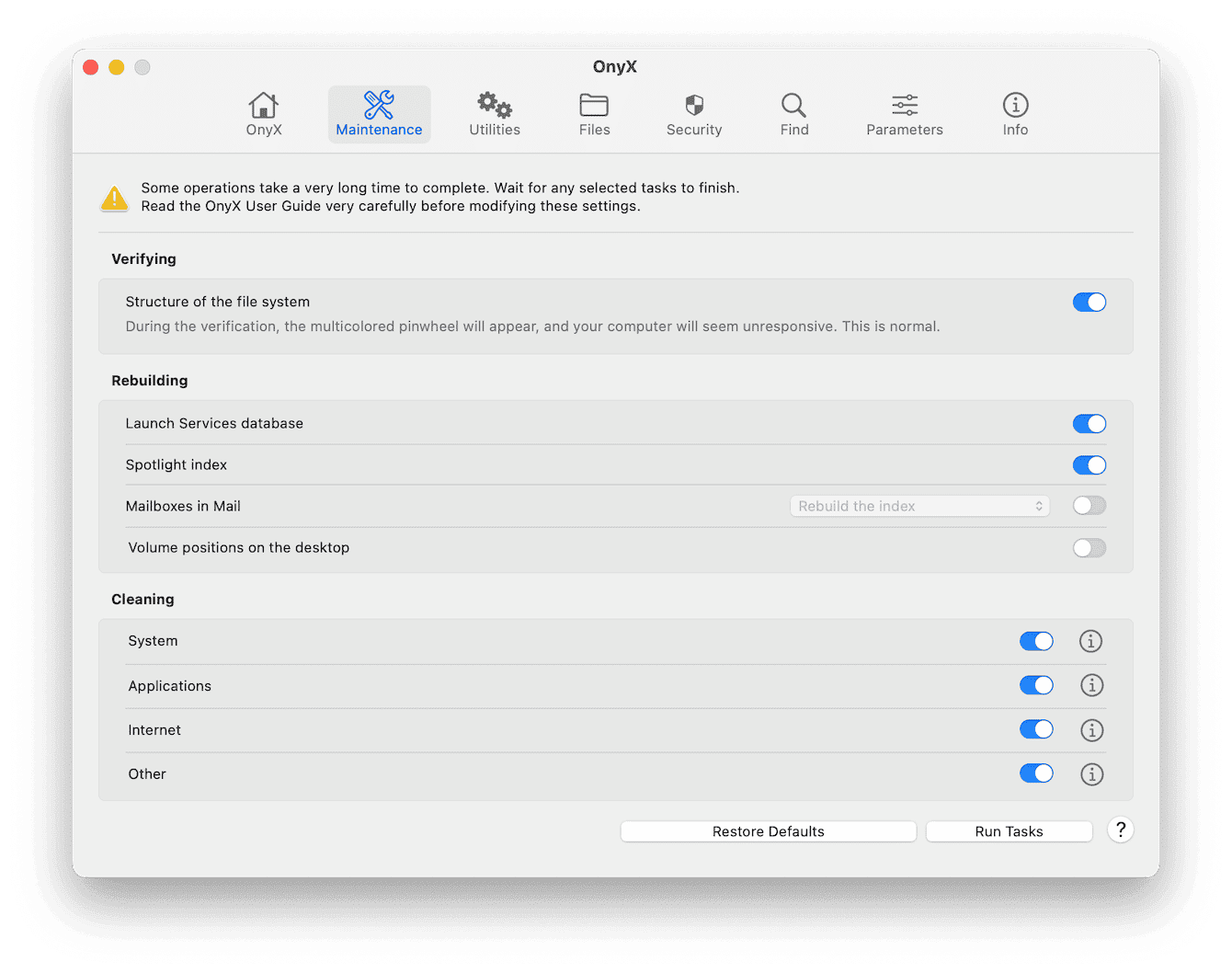 OnyX app from Titanium Software