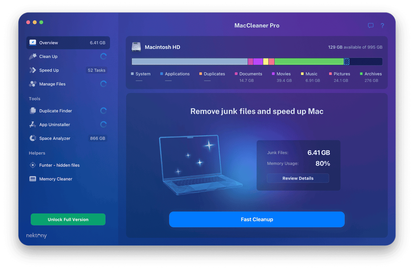 MacCleaner Pro from Nektony