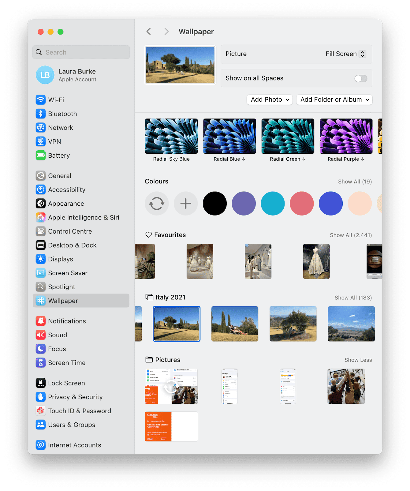 Set your own wallpaper