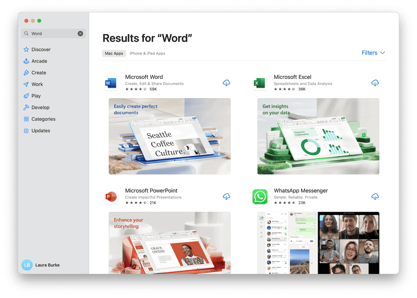 Get Microsoft Word from the App Store