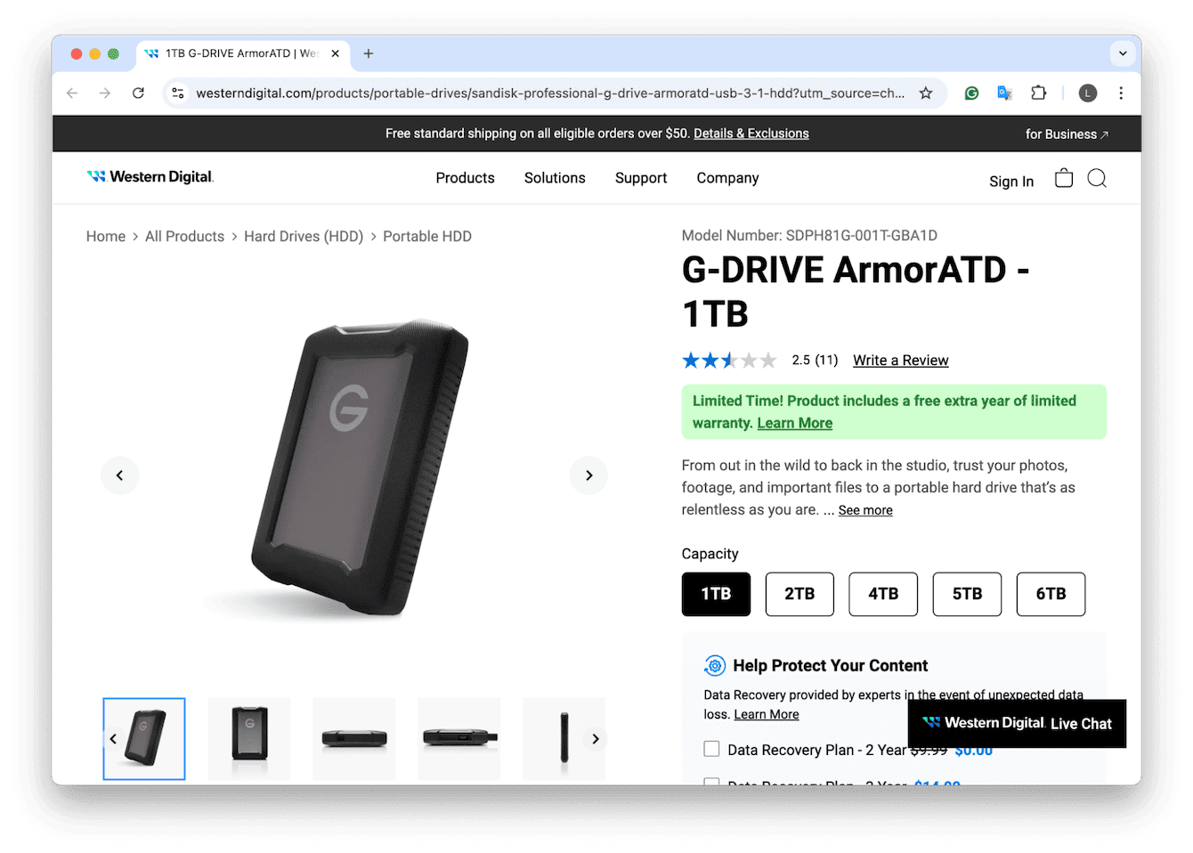 Best entry-level HDD: G-Technology ArmorATD