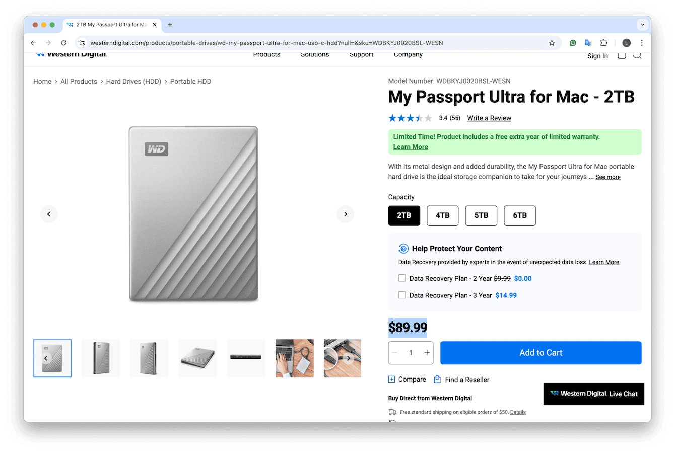 Best for Time Machine: WD My Passport Ultra for Mac