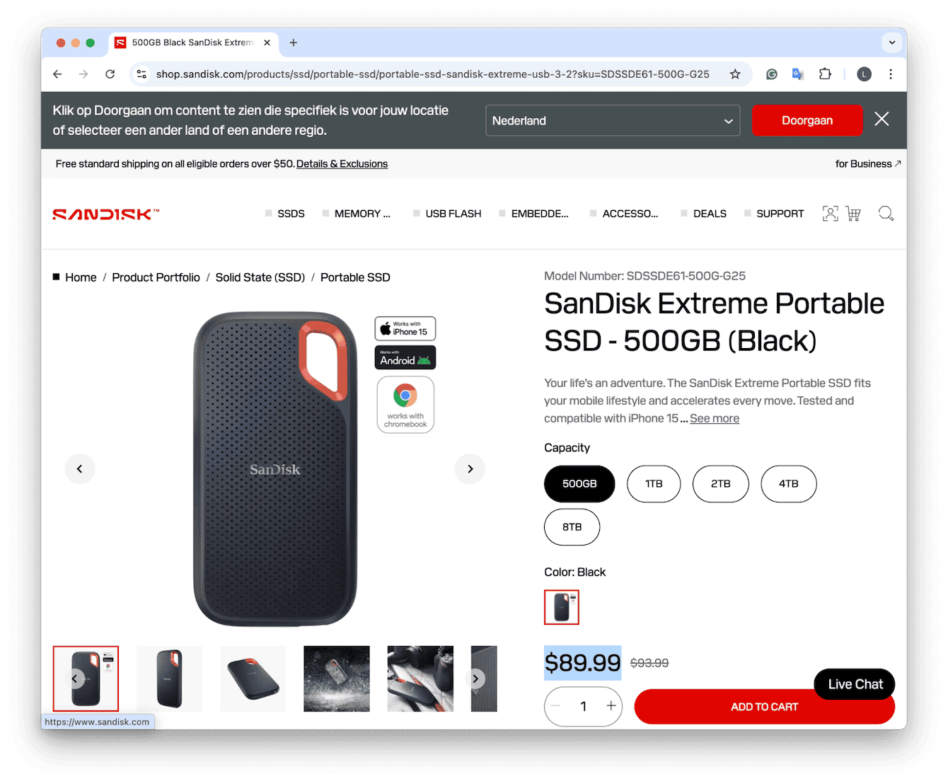 Best budget SSD for Mac: SanDisk Extreme Portable SSD - 500GB