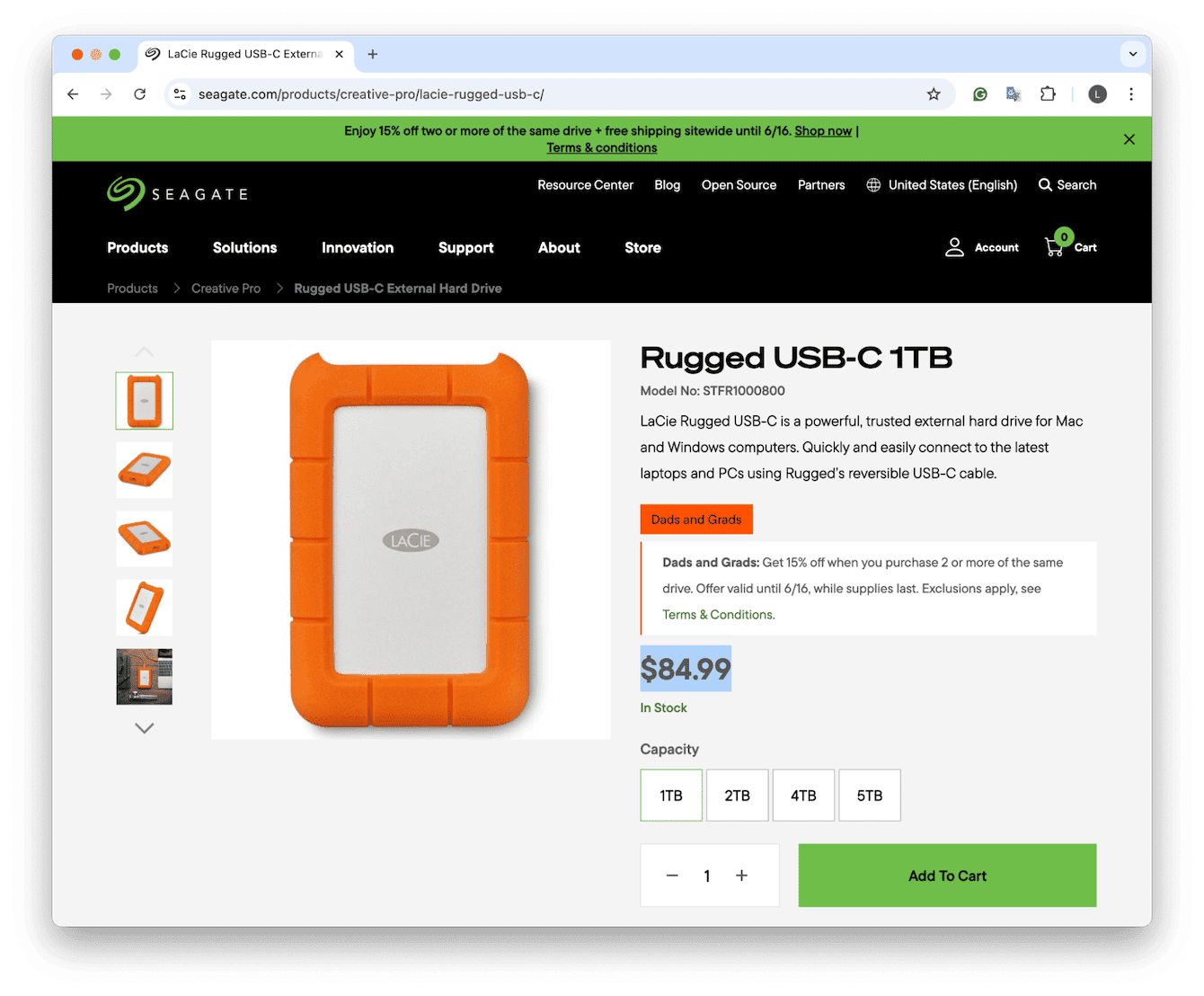 Best rugged drive: LaCie Rugged USB-C