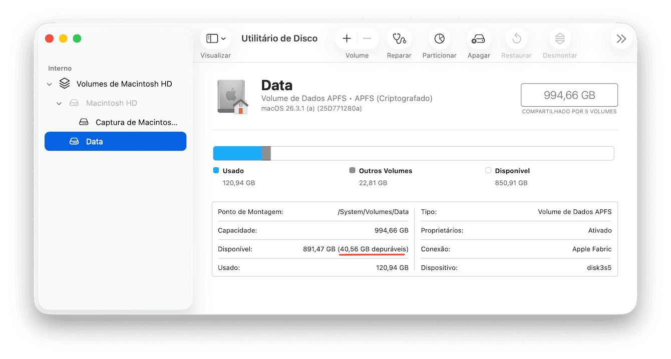 Como verificar o espa&ccedil;o purg&aacute;vel no Mac