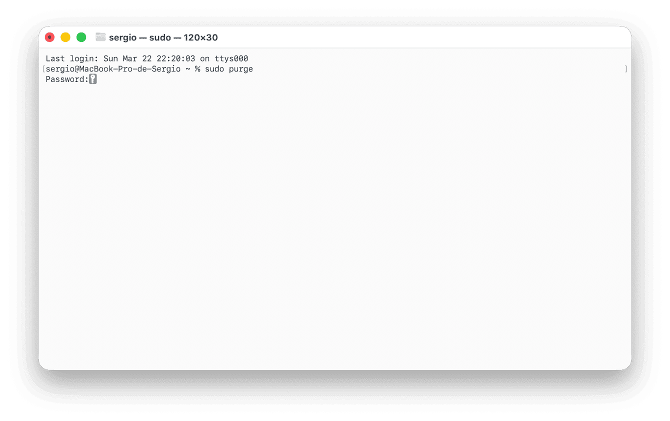 Purgue a RAM no Terminal