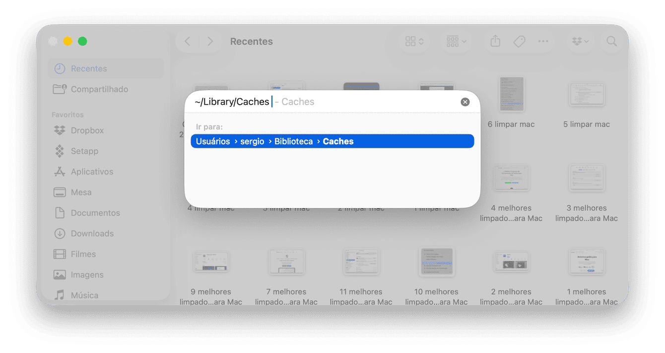 Como remover o cache de apps no Mac