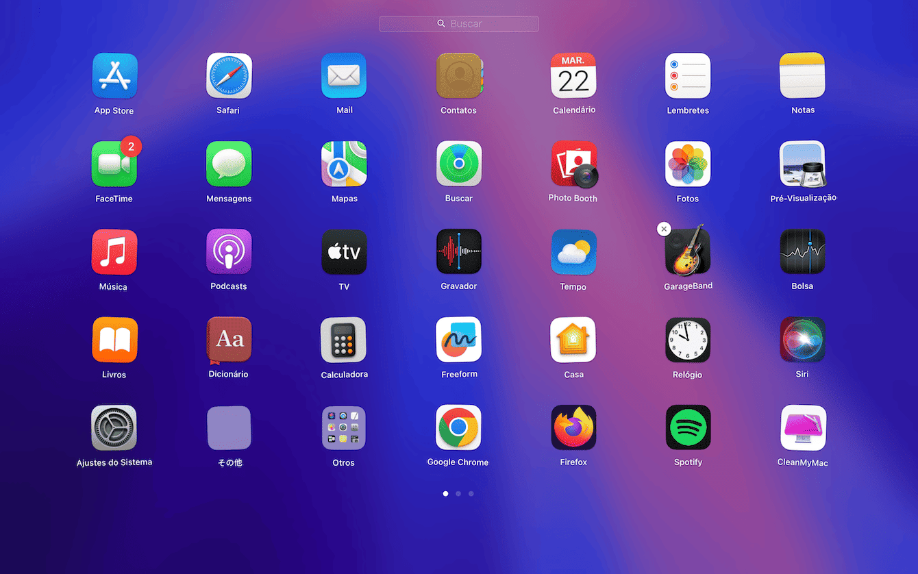 Use o Launchpad (apps da App Store, vers&otilde;es do macOS anteriores ao Tahoe)