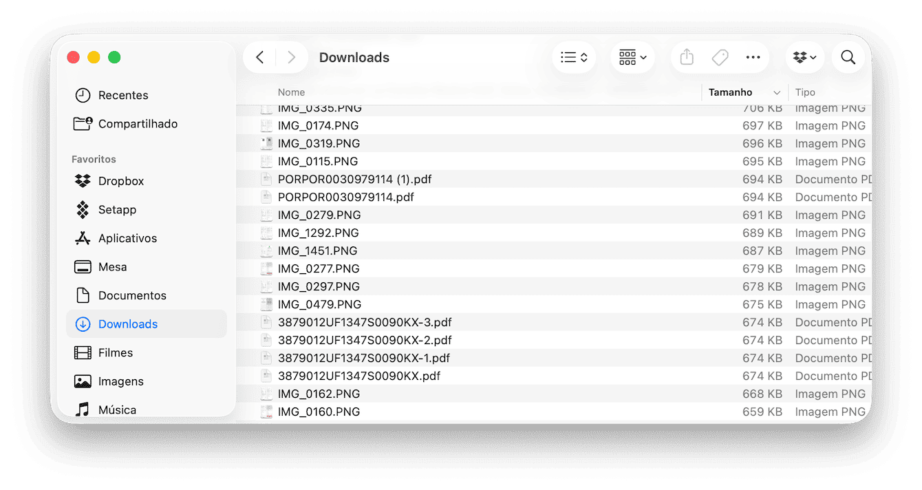 Verifique a pasta Downloads