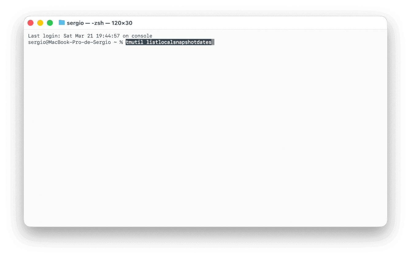 Remova backups do Time Machine