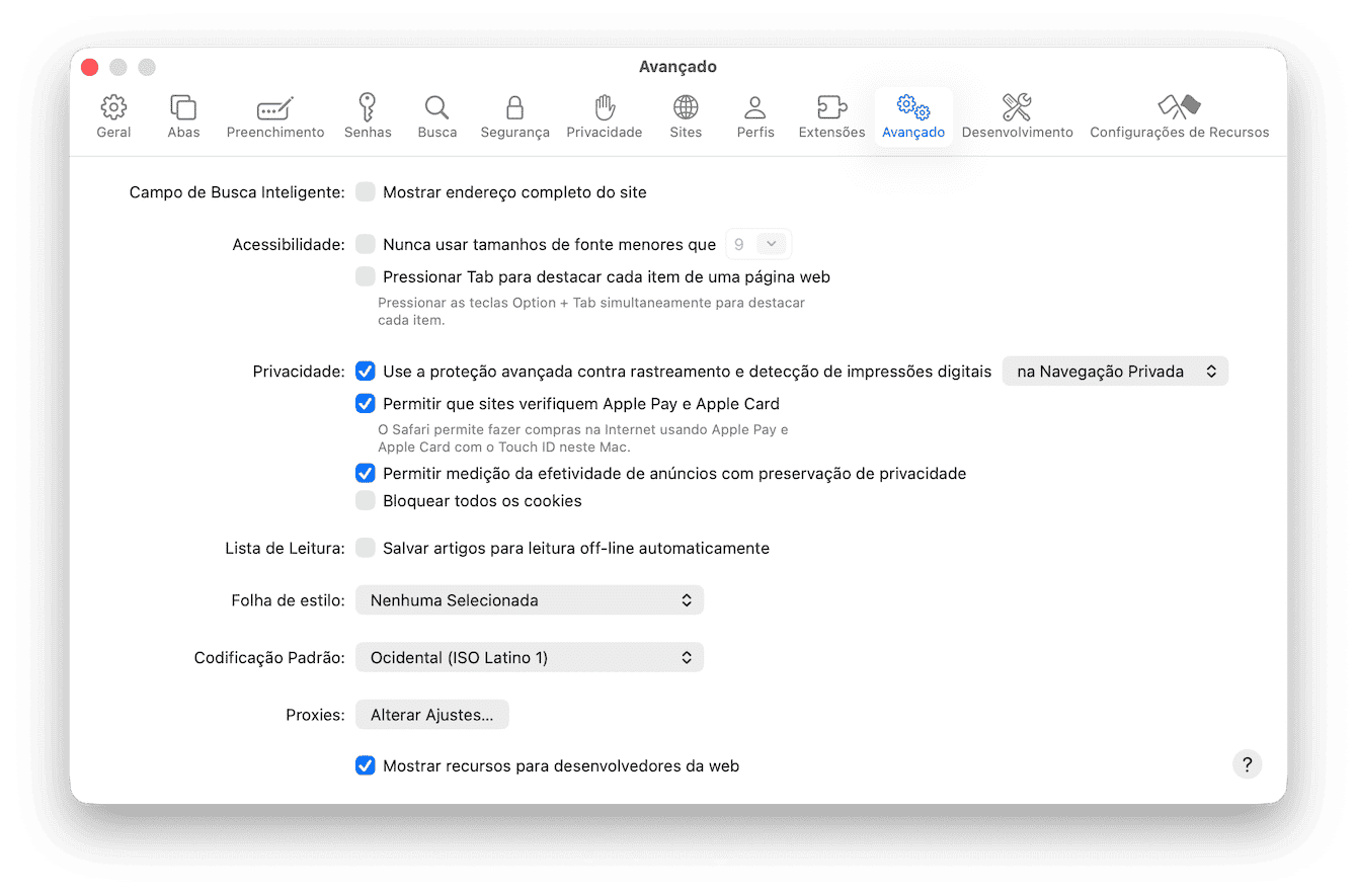Apague os detritos do sistema e o cache do navegador