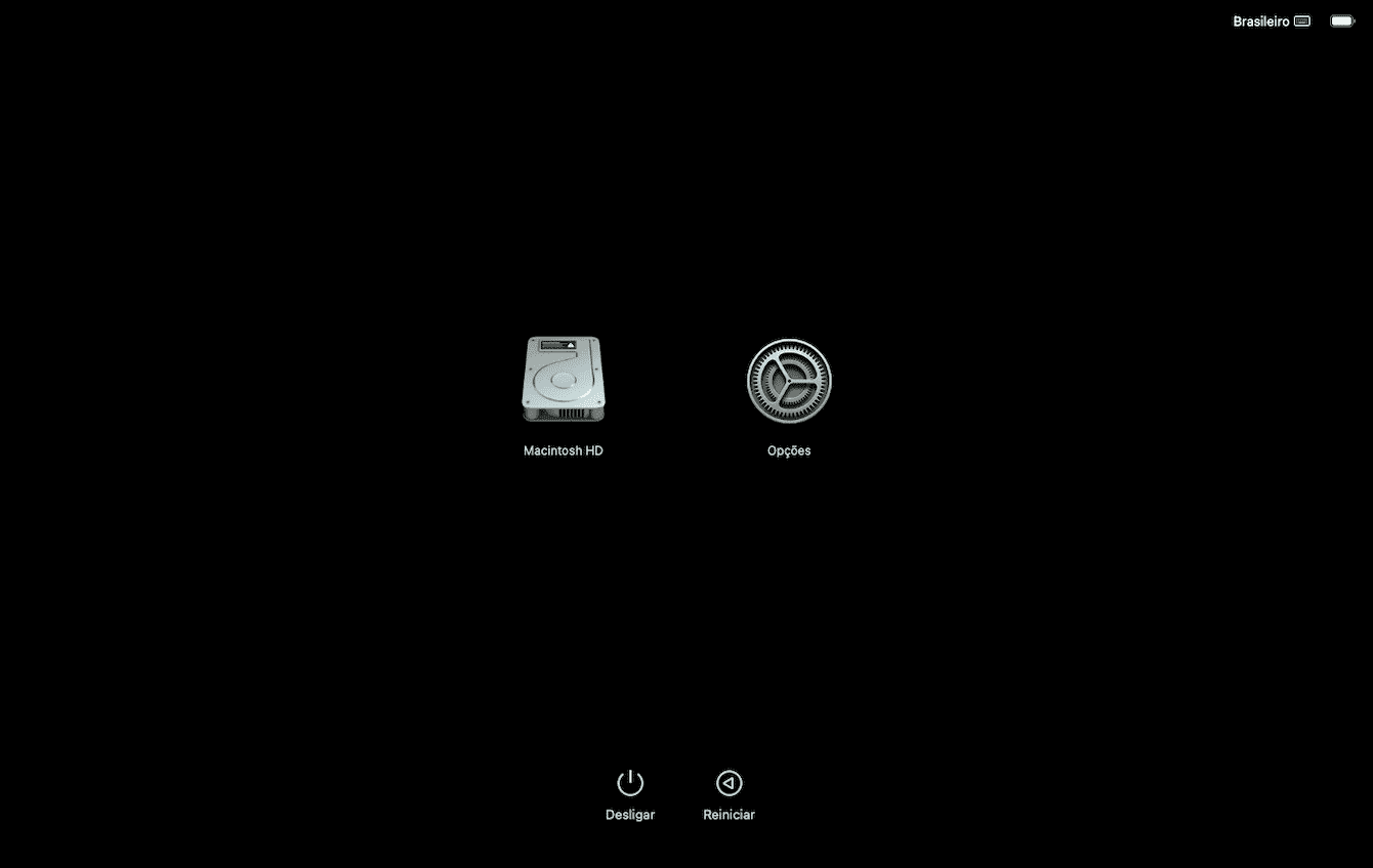 A janela dos Utilit&aacute;rios do macOS deve aparecer