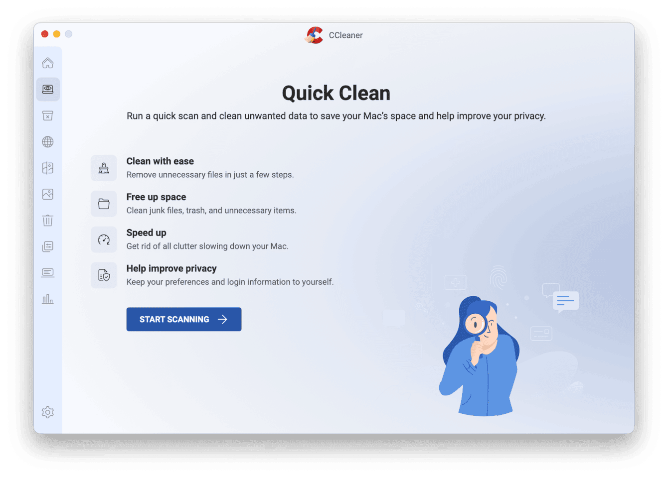 CCleaner app for Mac