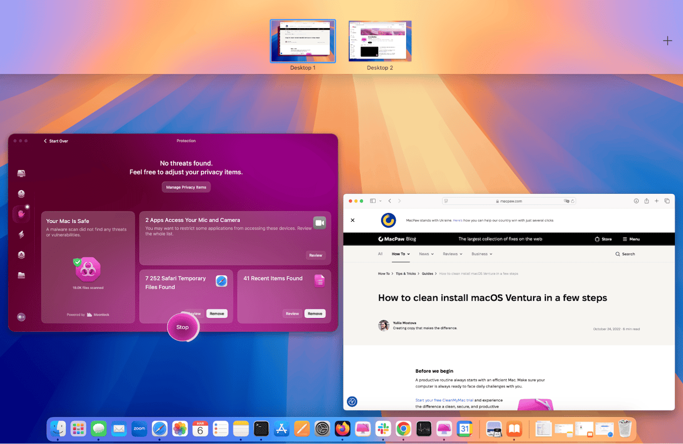 Mission Control on Mac