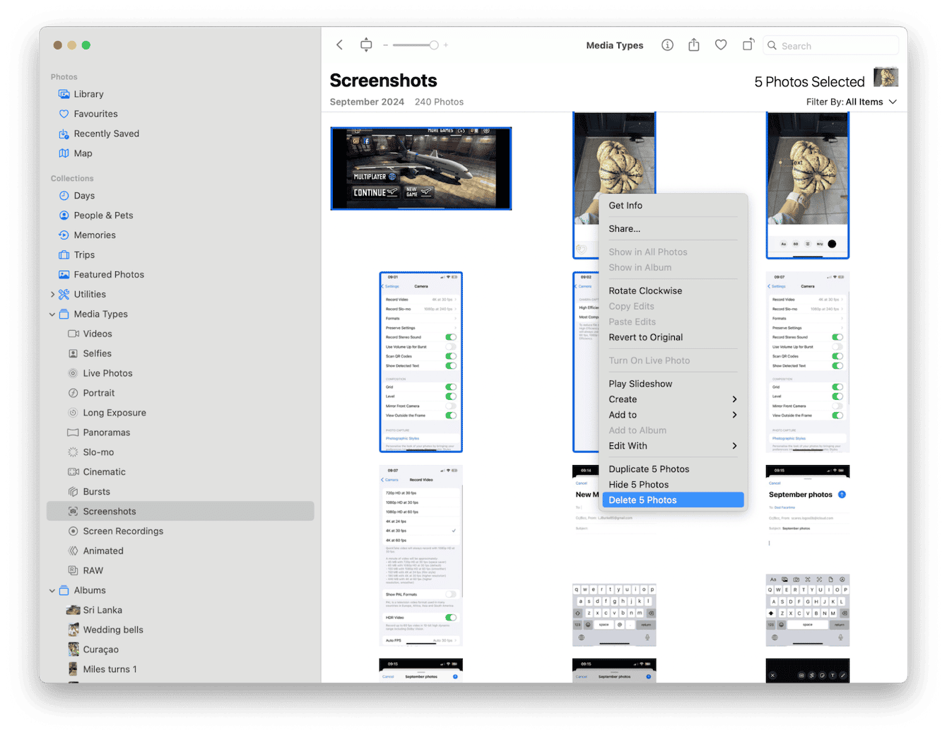 Free up iCloud storage by deleting photos