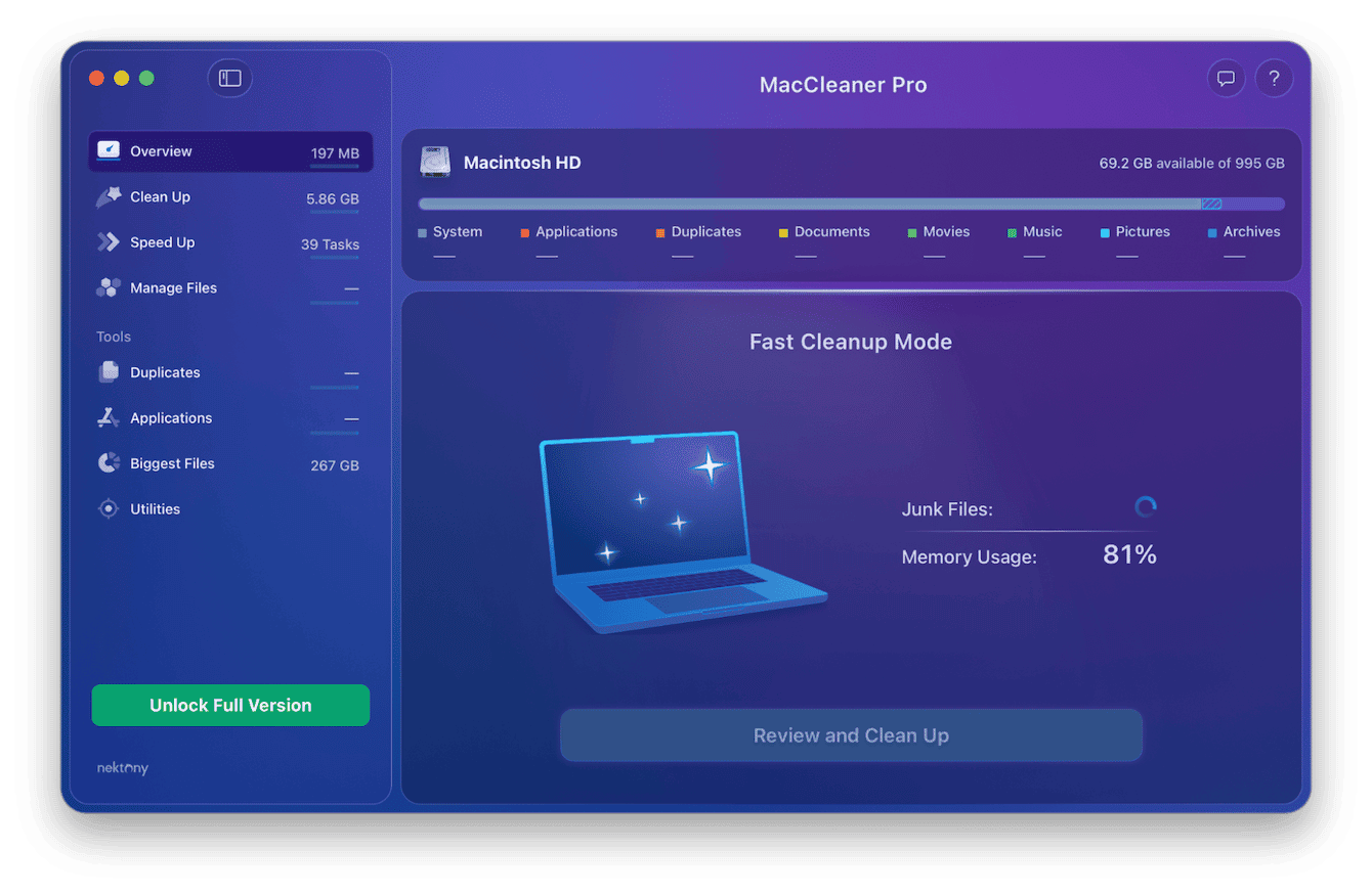 MacCleaner Pro app