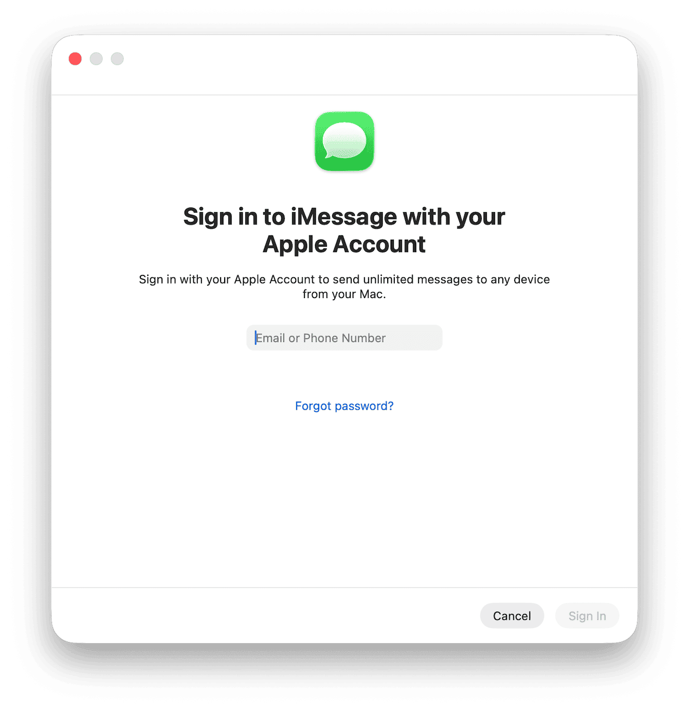 Sign out of iMessage and sign back in