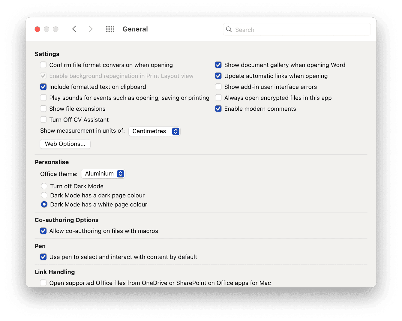 How to make Microsoft Word light mode on Mac
