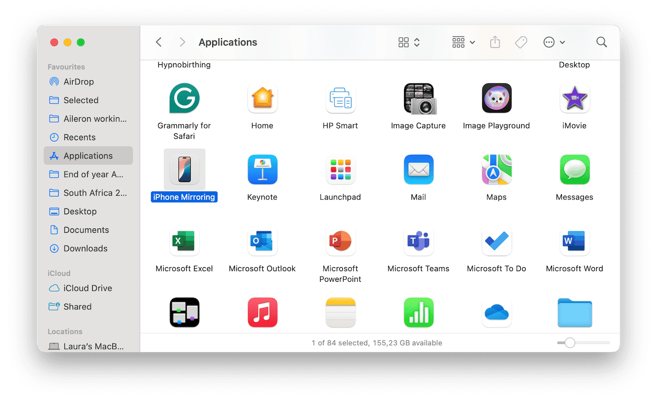 How to open the iPhone Mirroring app on Mac