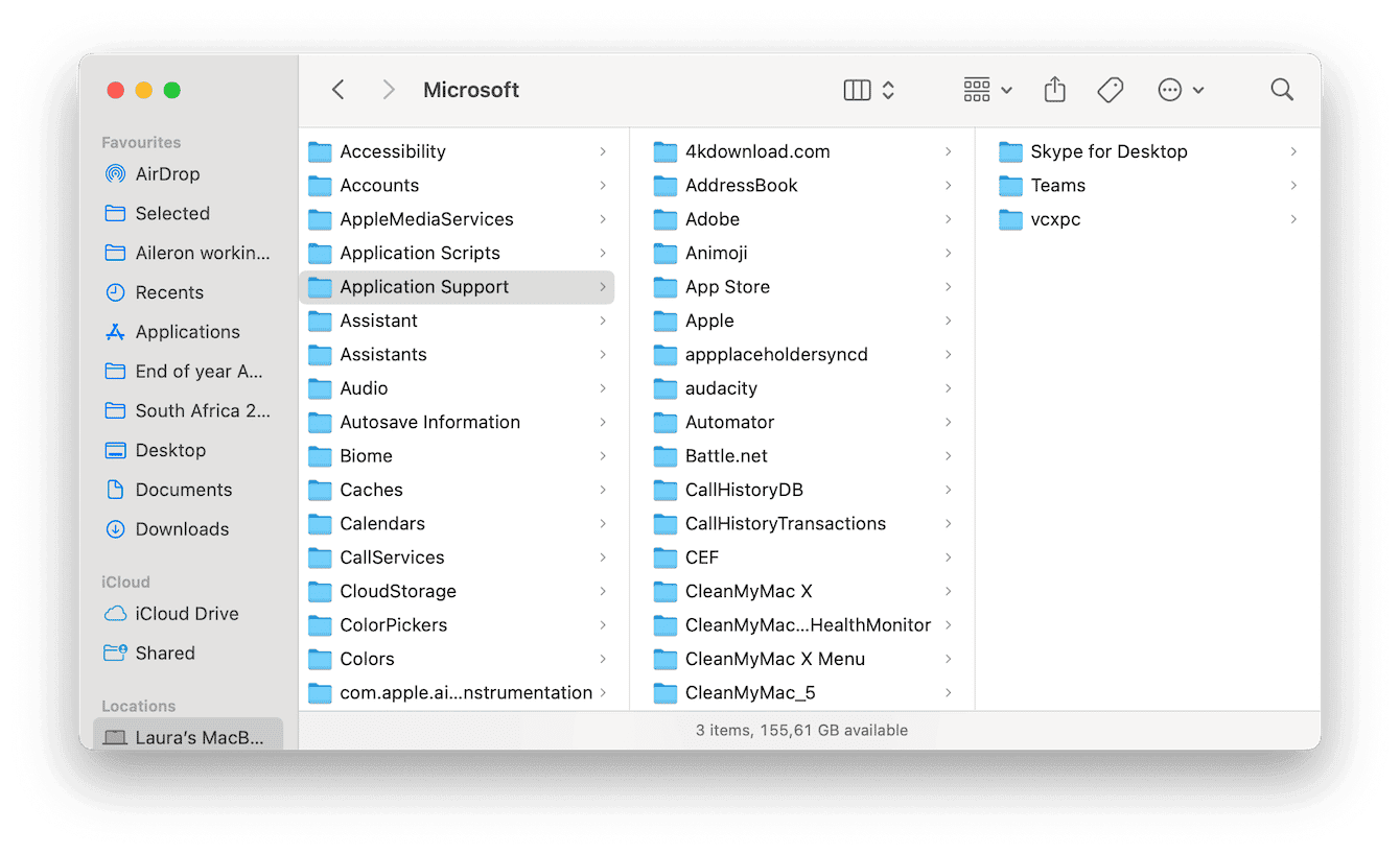 In the Finder, press Shift - Command - G and type in these pathways one by one