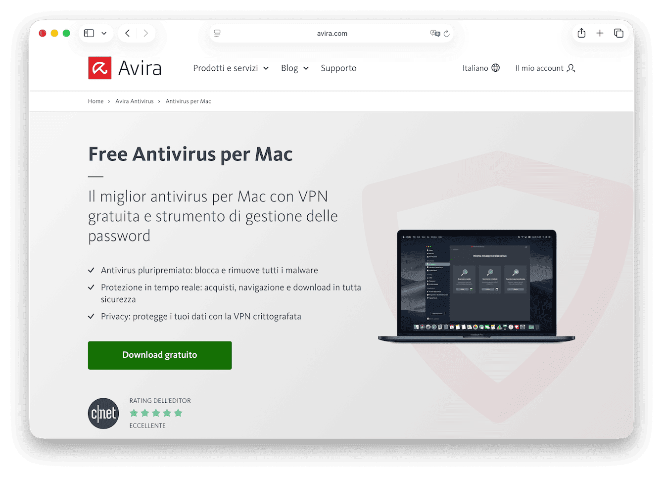 Avira Free Antivirus per Mac
