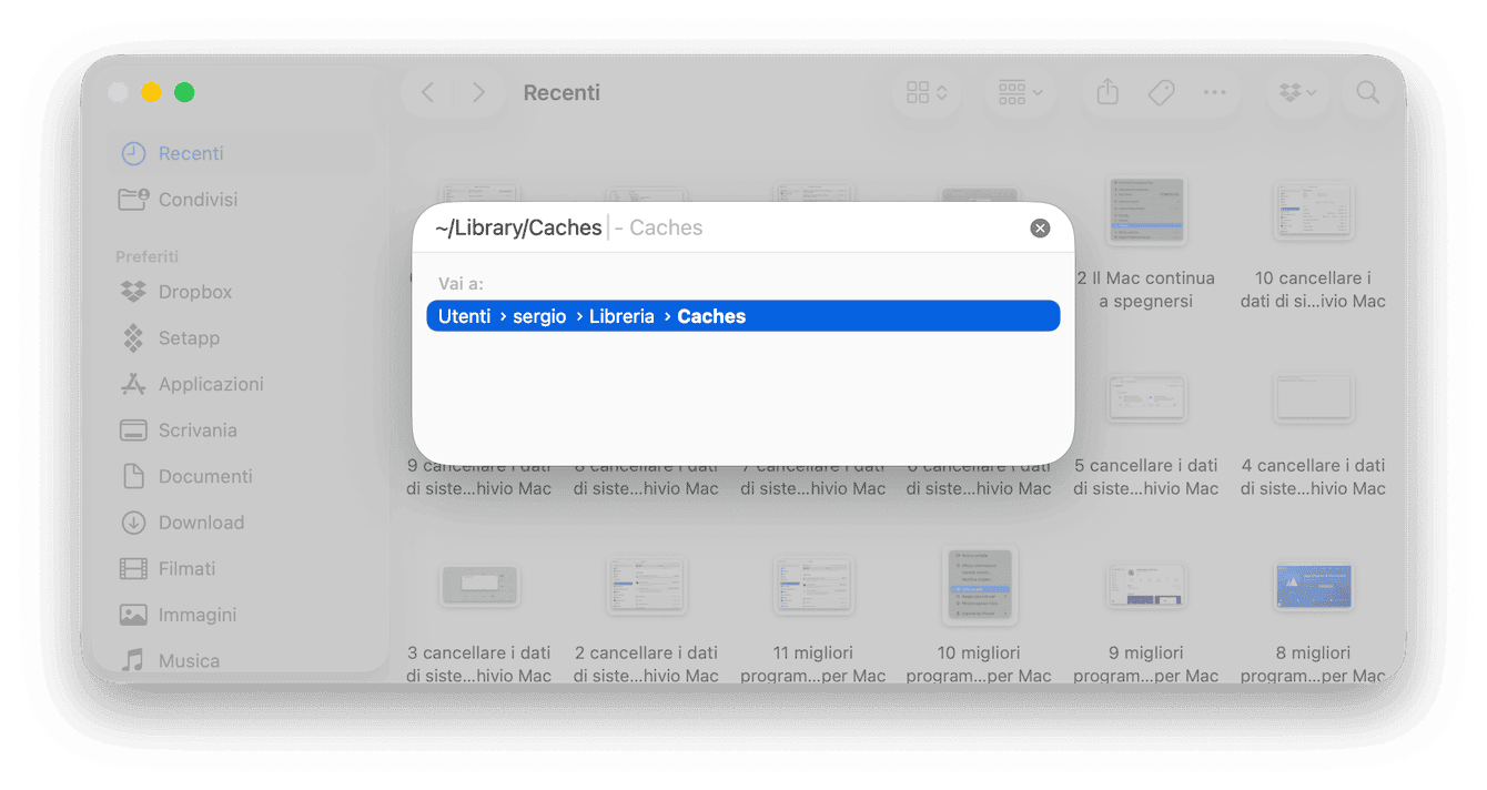 Come svuotare la cache delle app su Mac