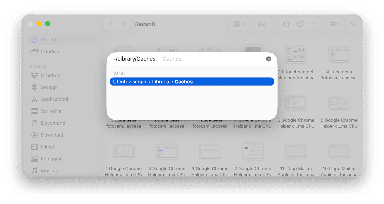 Elimina la cache delle app (Sistema)