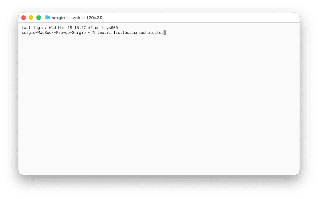 Rimuovi i backup di Time Machine