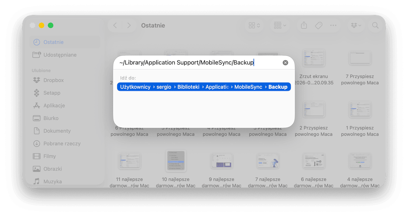 Usuń stare backupy iOS