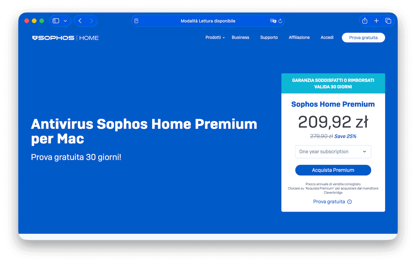 Sophos Home Premium per Mac