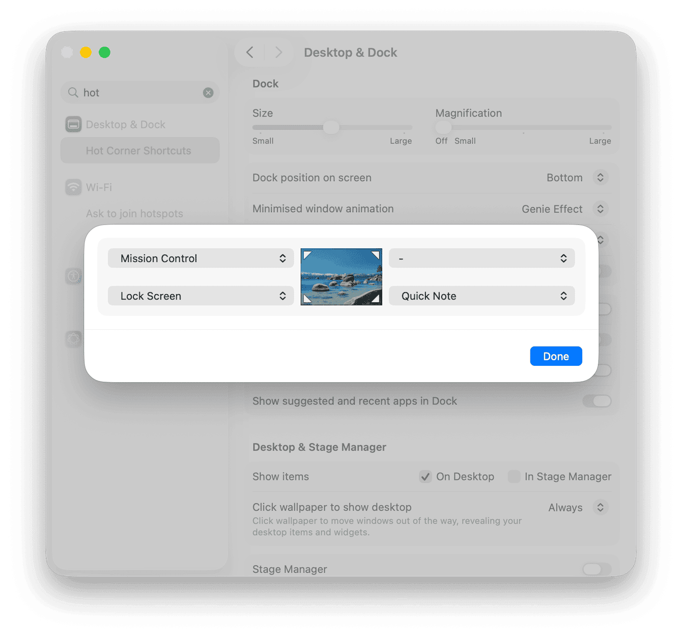 Desktop & Dock built-in macOS feature