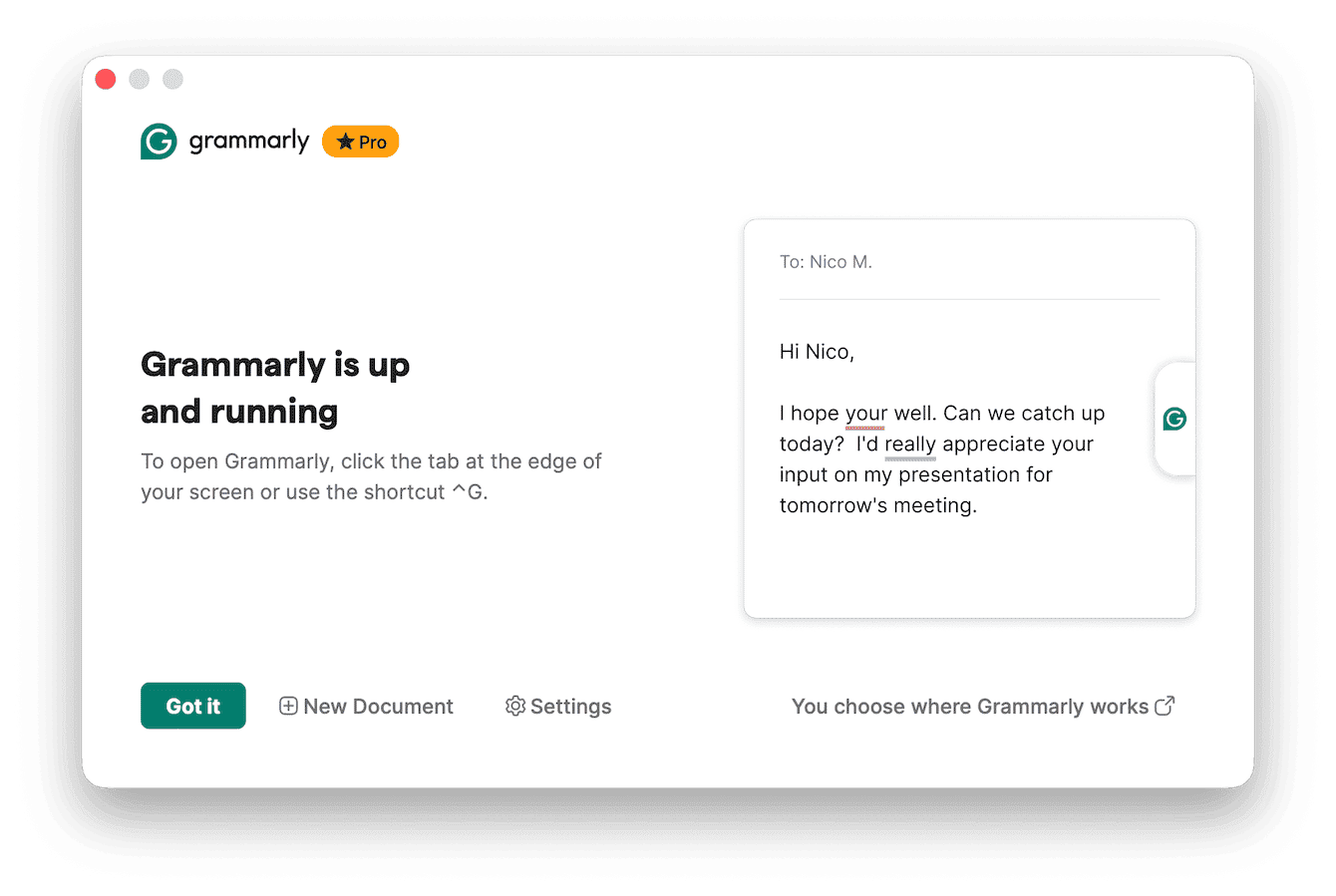 Grammarly writing and communication tool