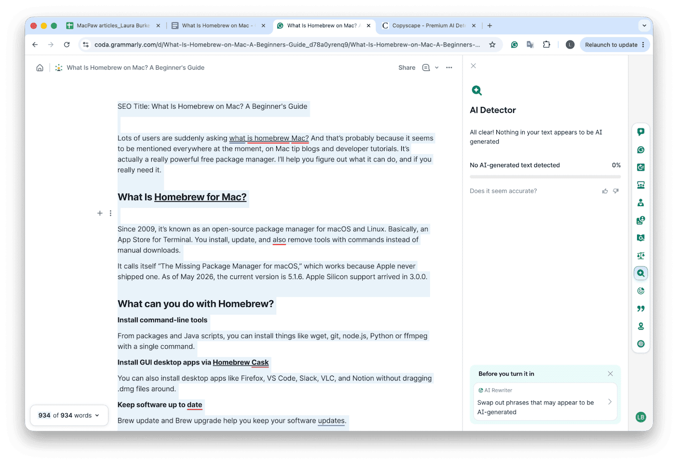 Homebrew supports macOS